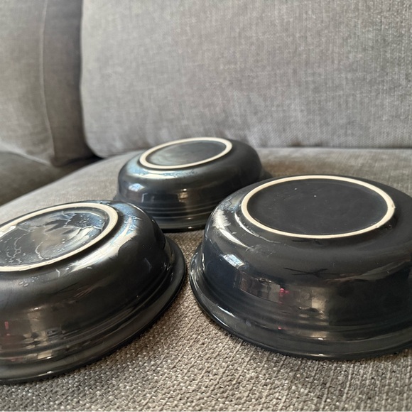Retired slate grey fiesta ware cereal / pasta bowls - Picture 2 of 5
